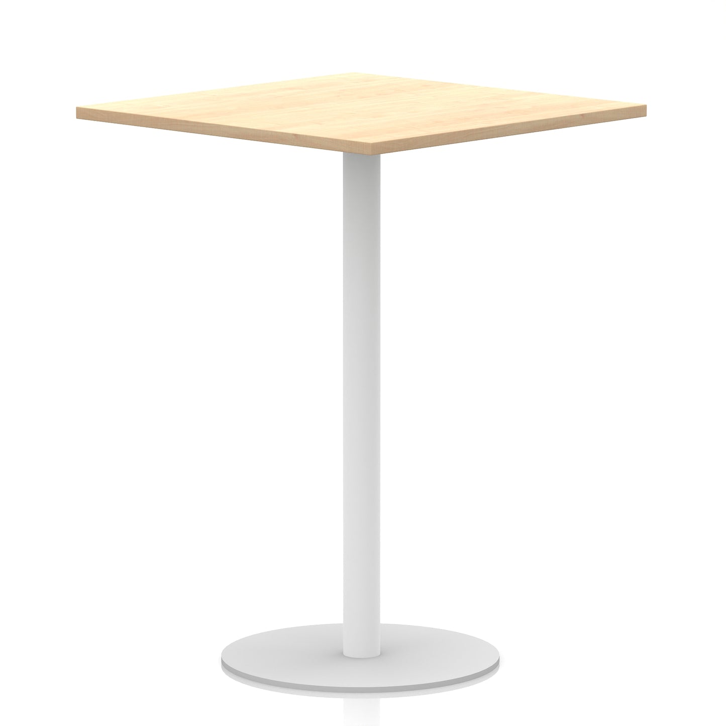 Italia Square Poseur Table White Leg