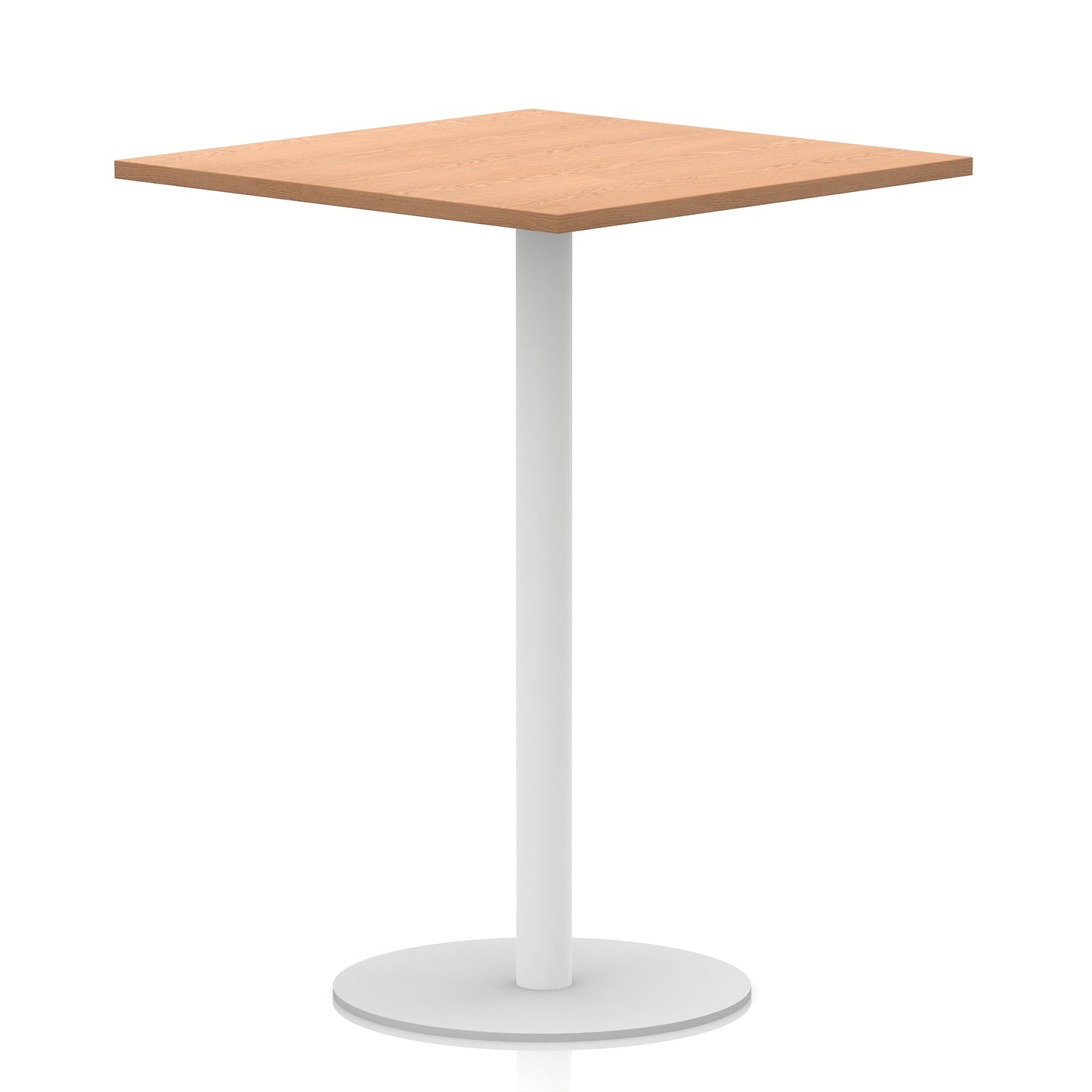 Italia Square Poseur Table White Leg
