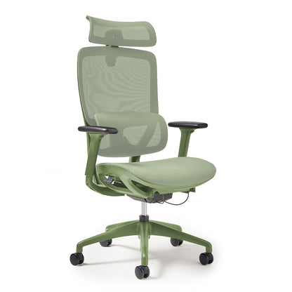 High back executive mesh task chair with integrated head rest - KAR300T1-GN