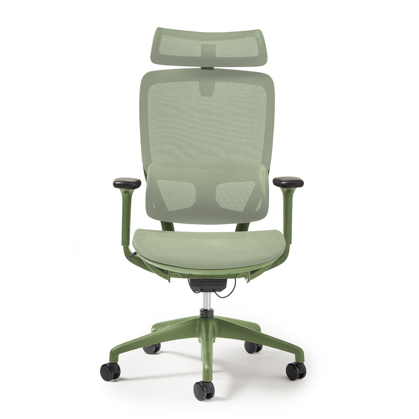 High back executive mesh task chair with integrated head rest