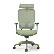 High back executive mesh task chair with integrated head rest