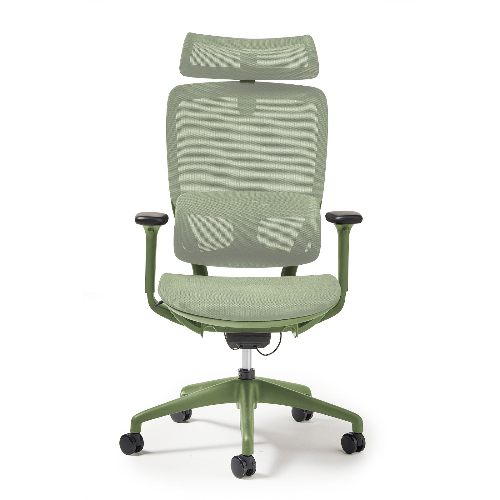 High back executive mesh task chair with integrated head rest