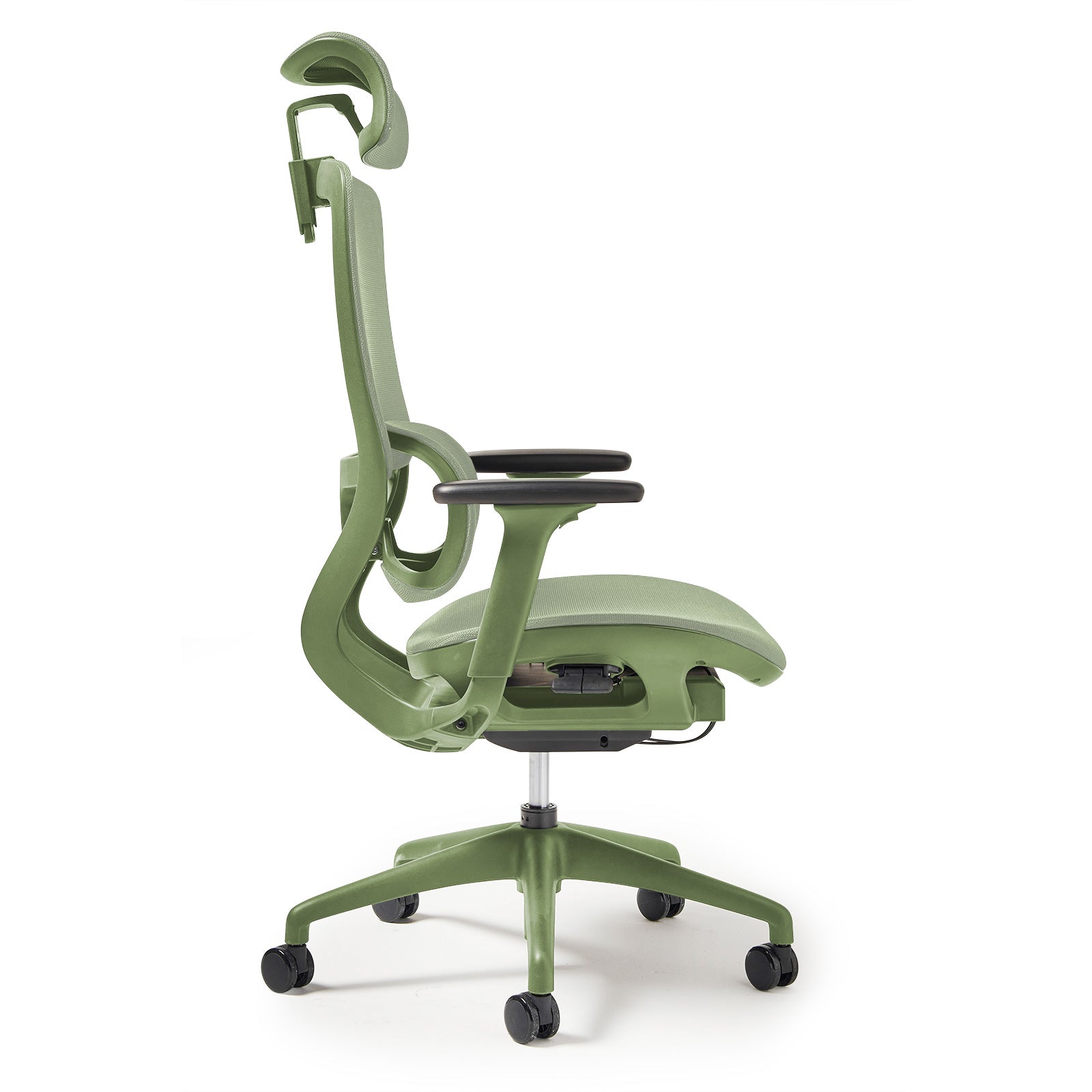 High back executive mesh task chair with integrated head rest