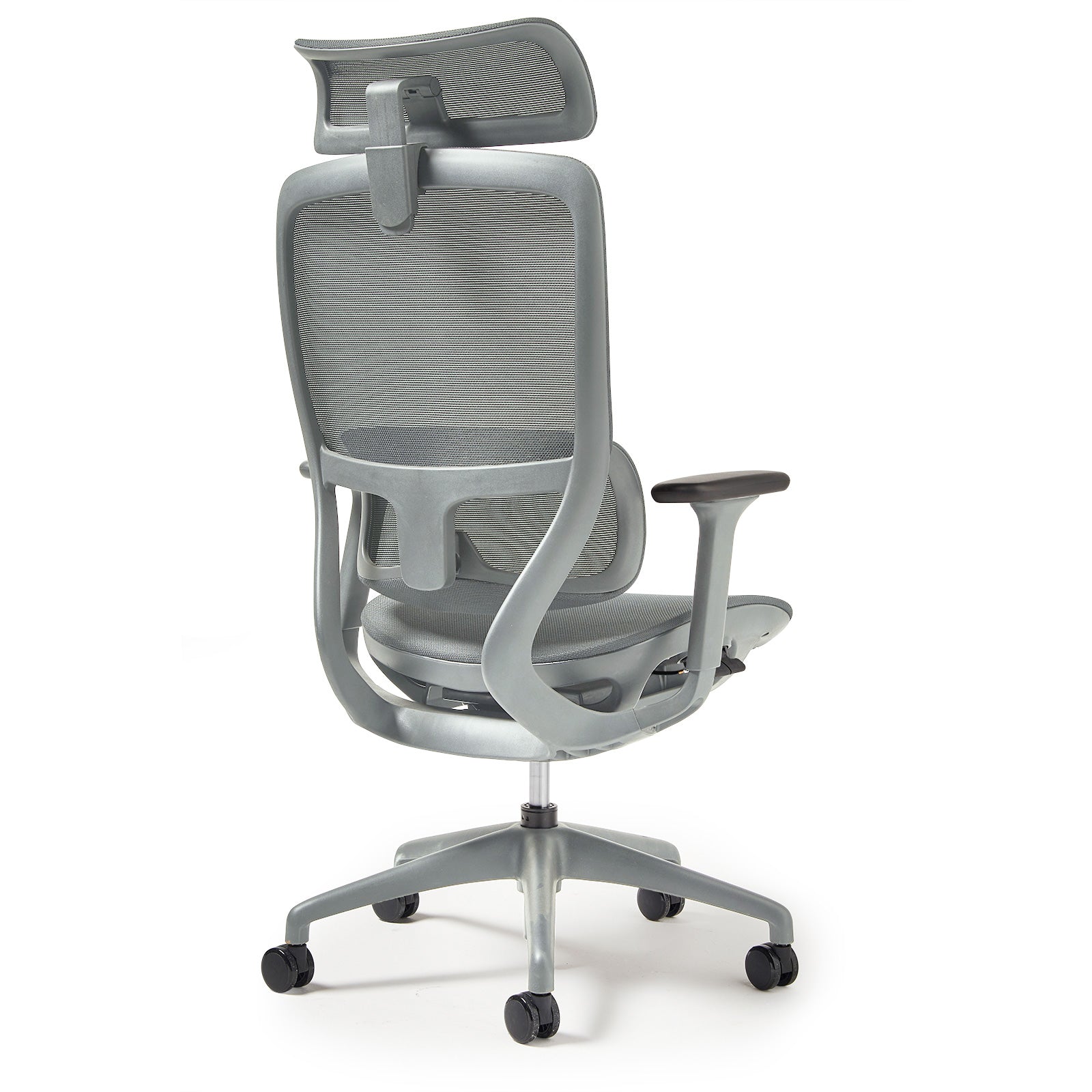 High back executive mesh task chair with integrated head rest