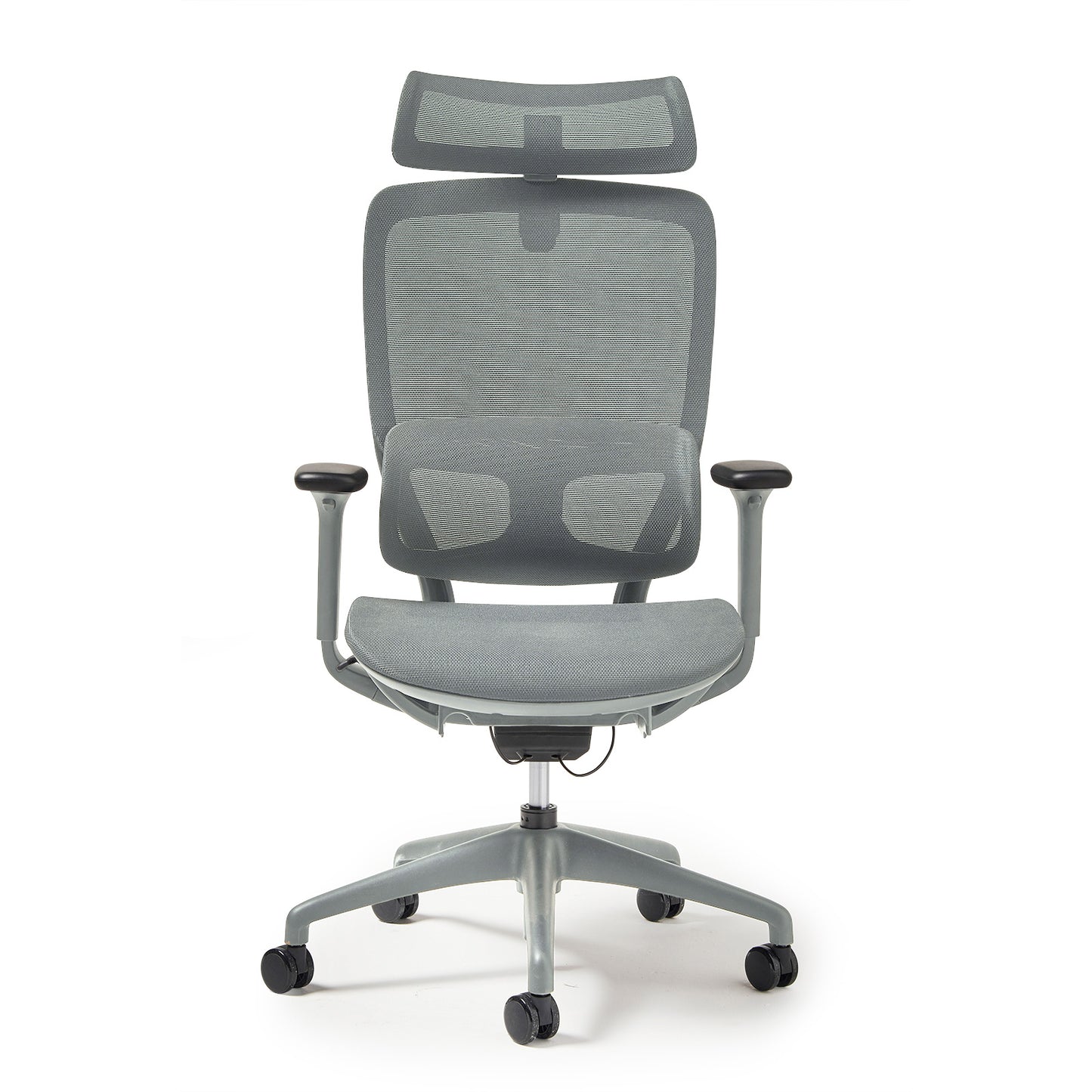 High back executive mesh task chair with integrated head rest