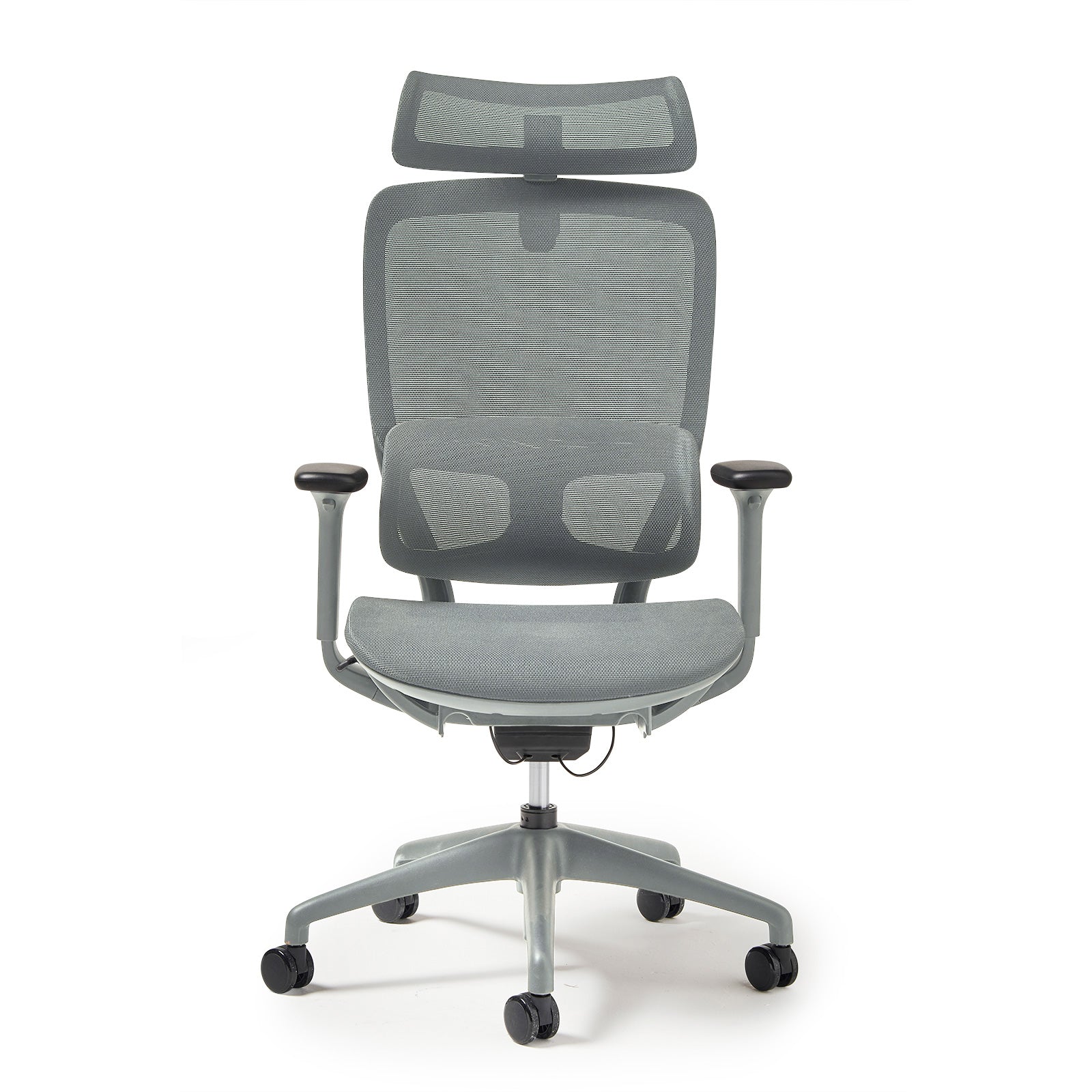 High back executive mesh task chair with integrated head rest