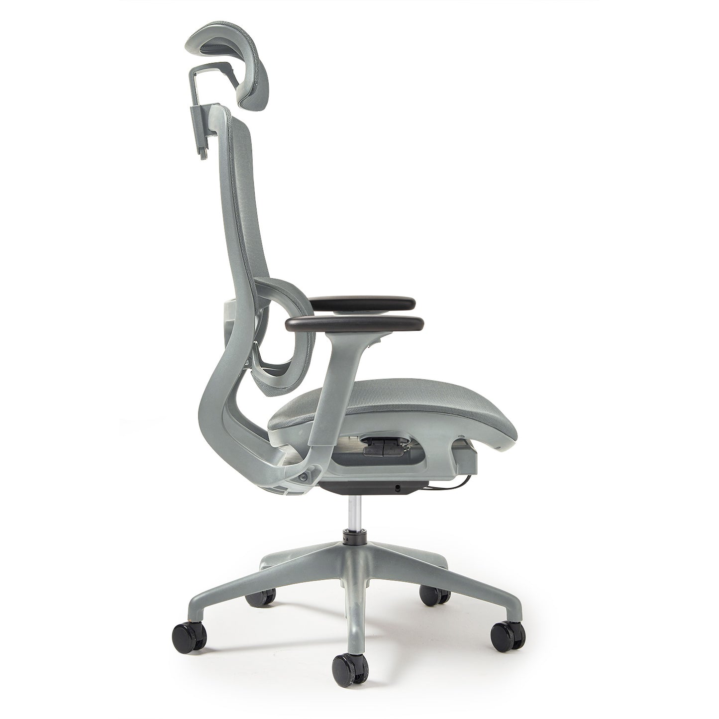 High back executive mesh task chair with integrated head rest