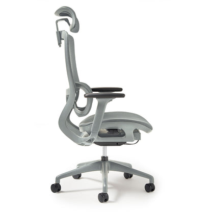 High back executive mesh task chair with integrated head rest