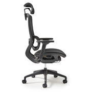 High back executive mesh task chair with integrated head rest