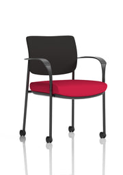 Brunswick Deluxe Medium Back Visitor Office Chair with Arms with Castors (Part 1)