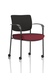 Brunswick Deluxe Medium Back Visitor Office Chair with Arms with Castors (Part 1)