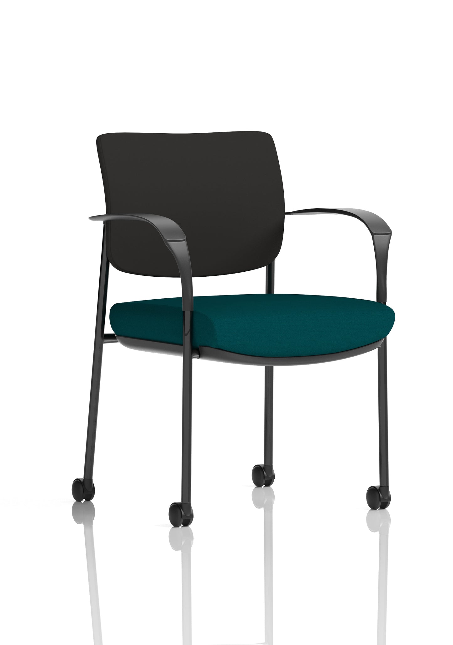 Brunswick Deluxe Medium Back Visitor Office Chair with Arms with Castors (Part 1)