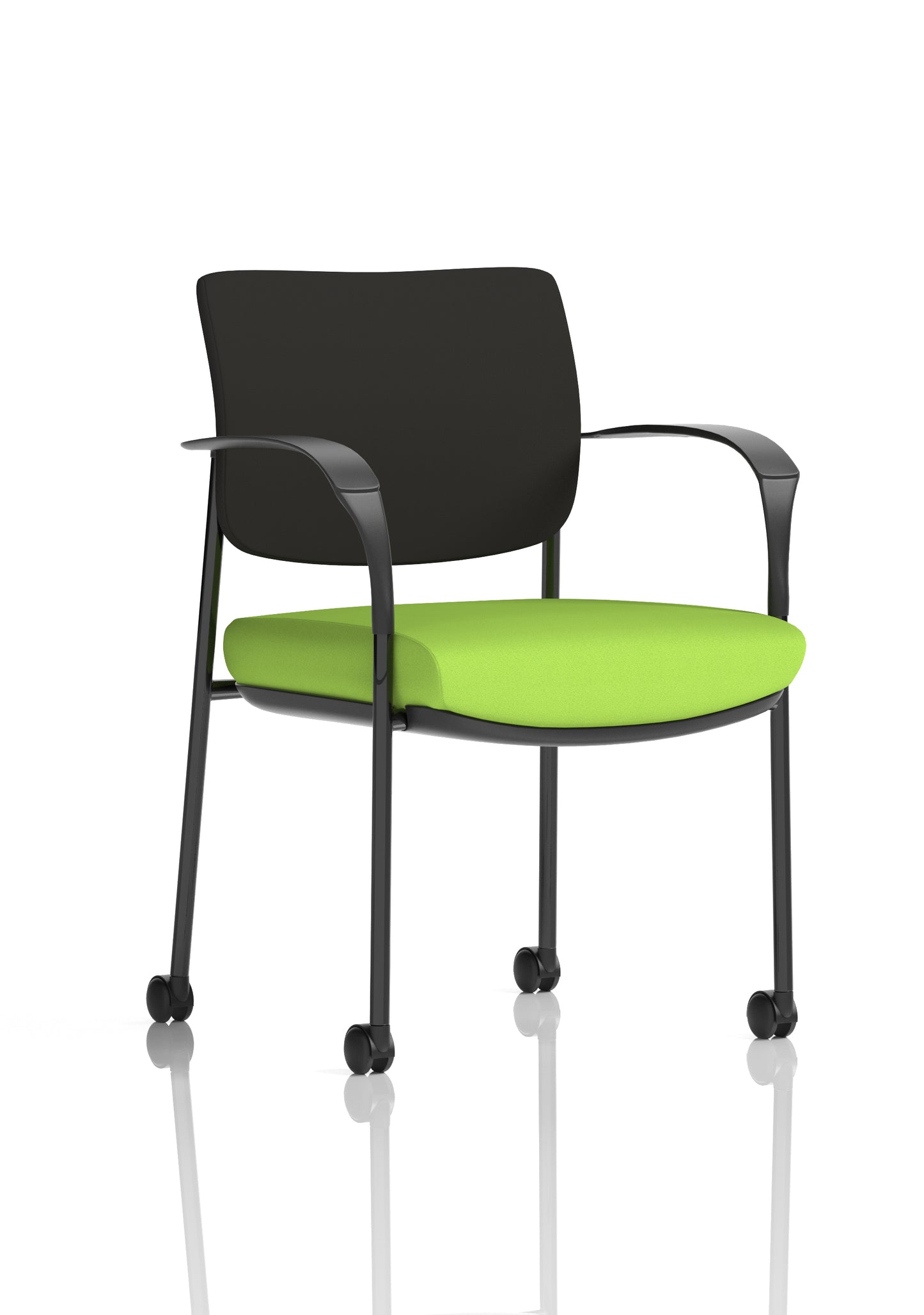 Brunswick Deluxe Medium Back Visitor Office Chair with Arms with Castors (Part 1)