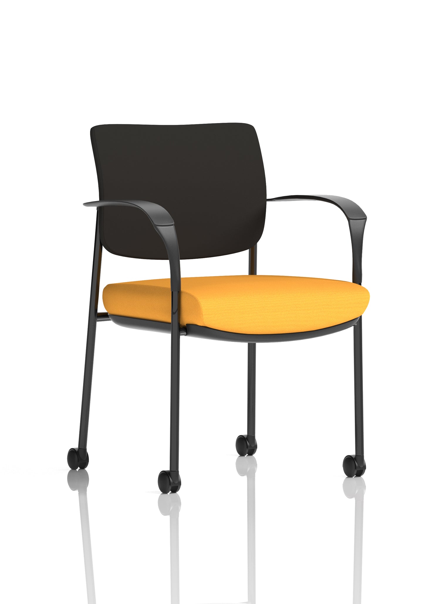 Brunswick Deluxe Medium Back Visitor Office Chair with Arms with Castors (Part 1)
