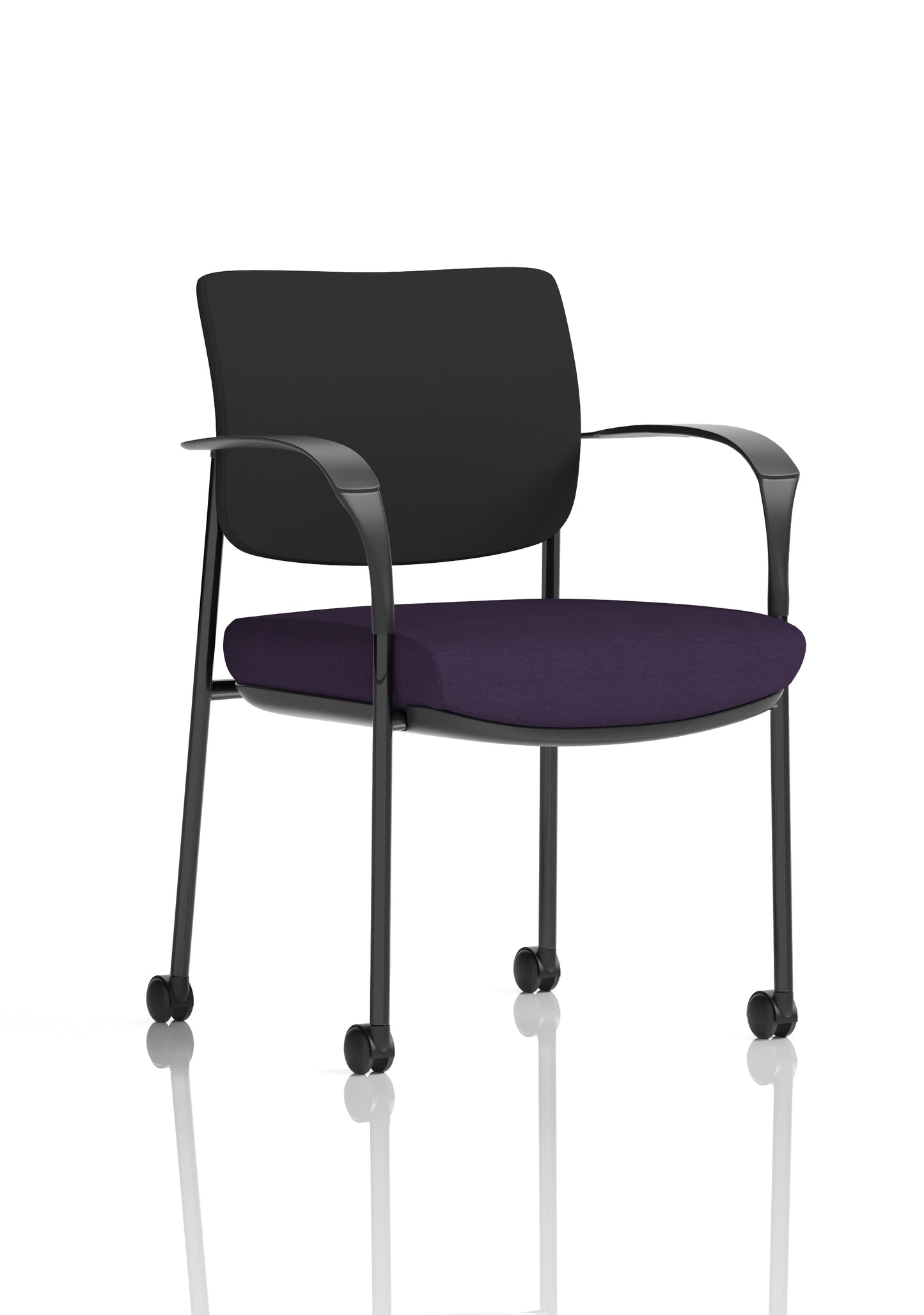Brunswick Deluxe Medium Back Visitor Office Chair with Arms with Castors (Part 1)