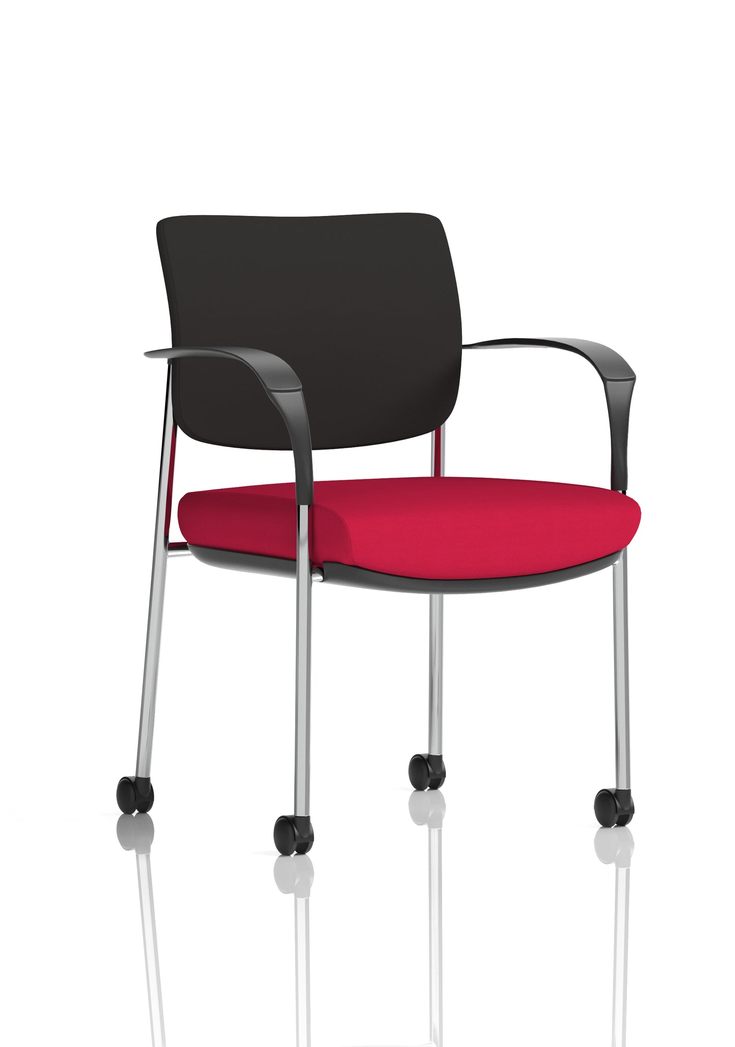Brunswick Deluxe Medium Back Visitor Office Chair with Arms with Castors (Part 1)