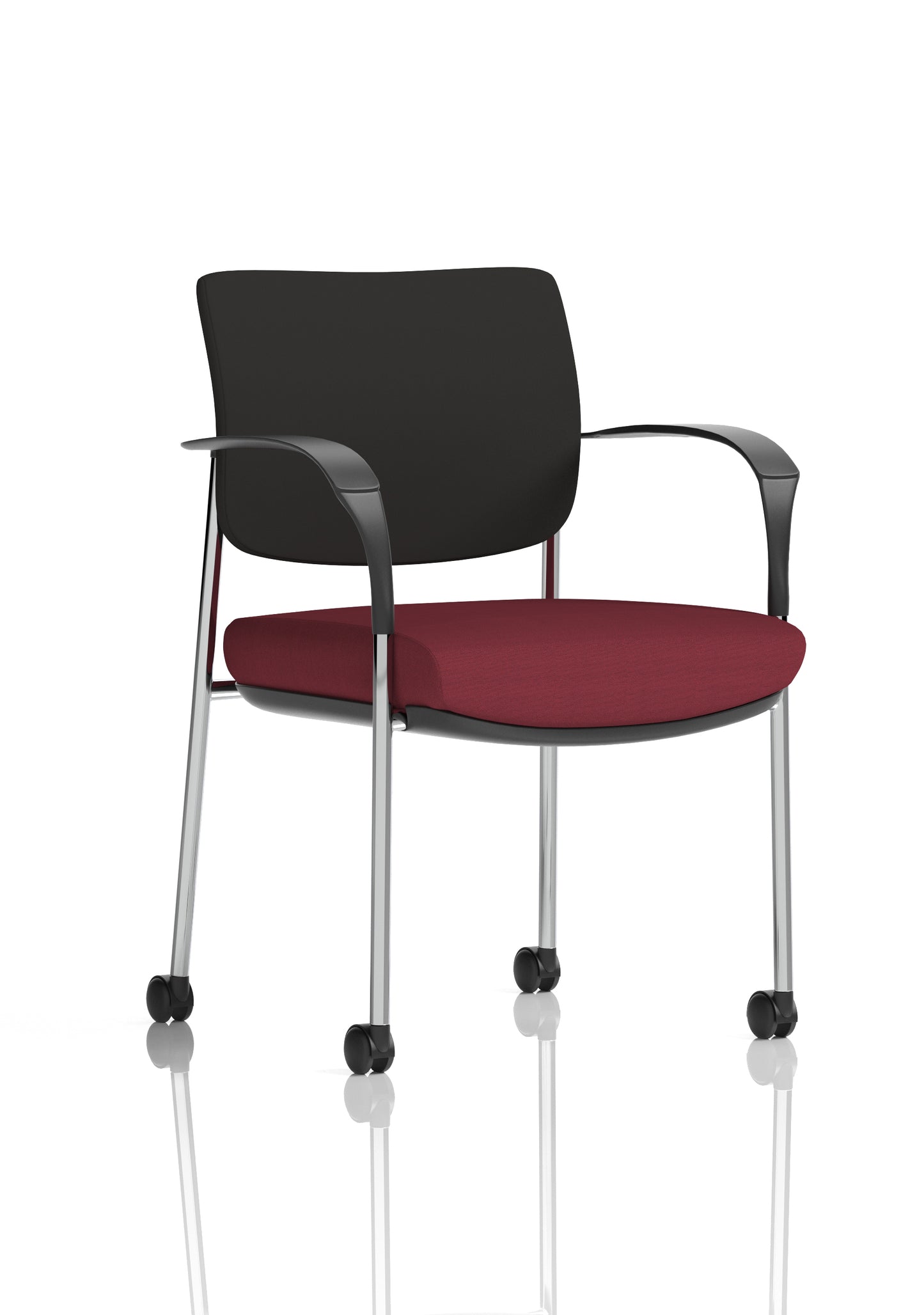 Brunswick Deluxe Medium Back Visitor Office Chair with Arms with Castors (Part 1)