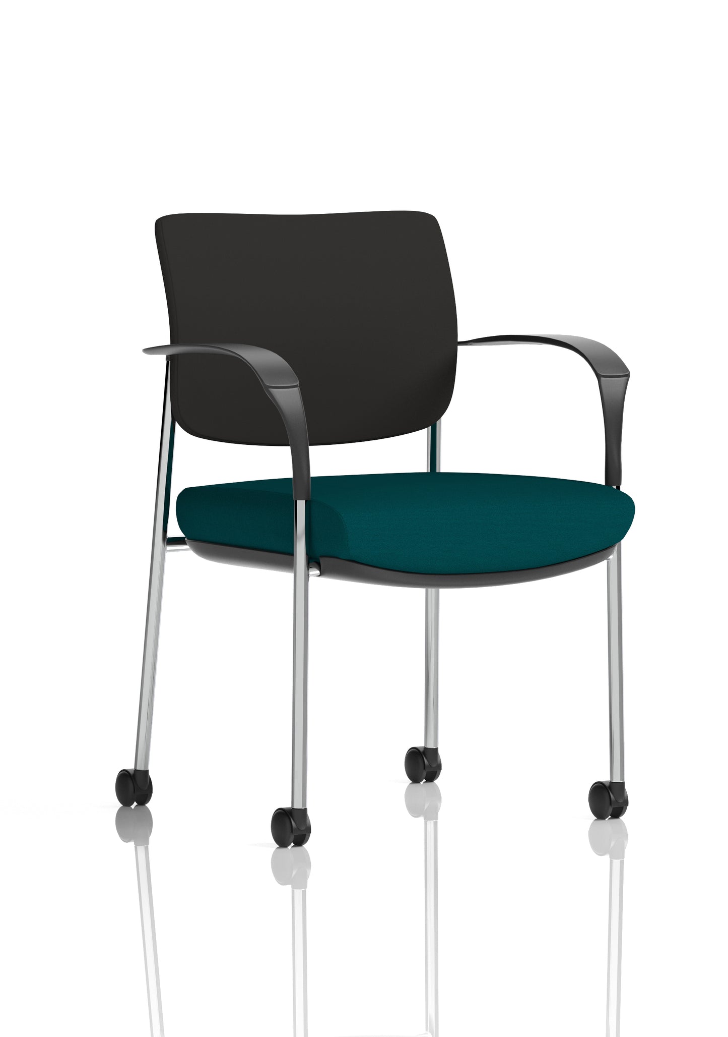Brunswick Deluxe Medium Back Visitor Office Chair with Arms with Castors (Part 1)