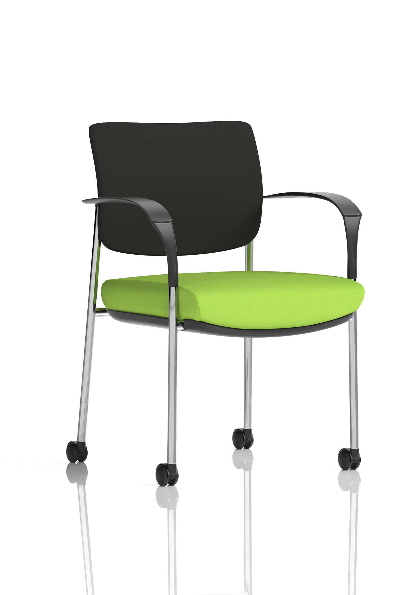 Brunswick Deluxe Medium Back Visitor Office Chair with Arms with Castors (Part 1)