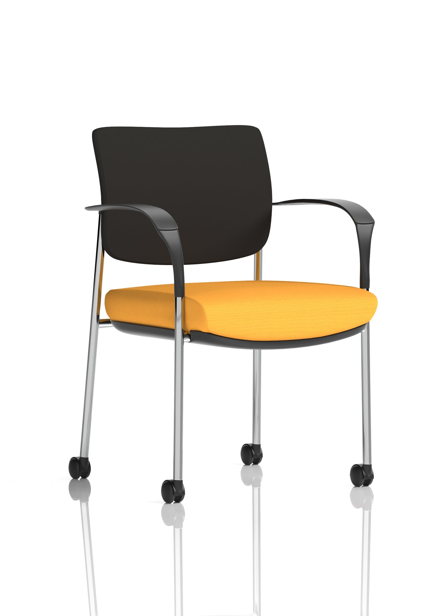Brunswick Deluxe Medium Back Visitor Office Chair with Arms with Castors (Part 1)