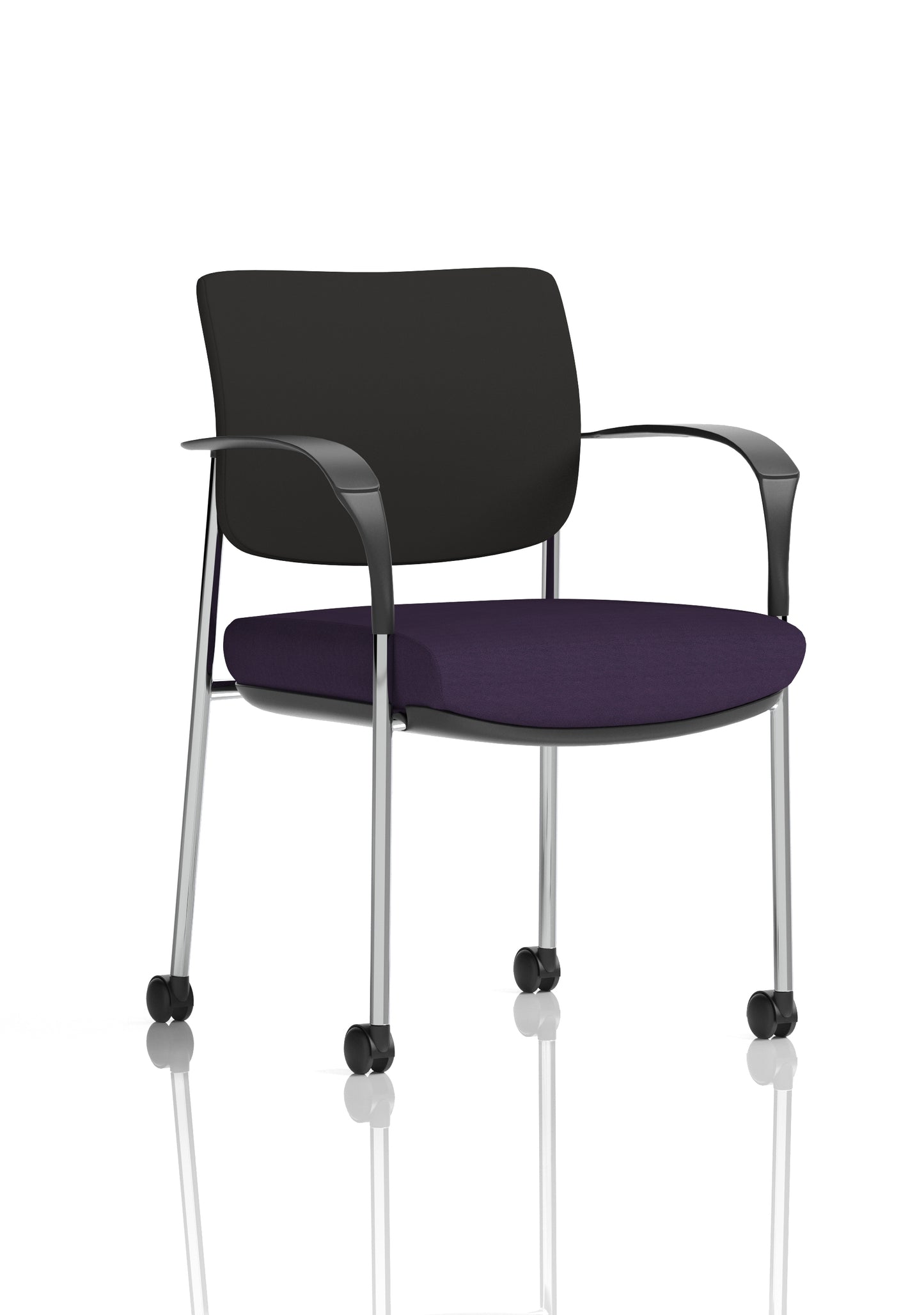 Brunswick Deluxe Medium Back Visitor Office Chair with Arms with Castors (Part 1)
