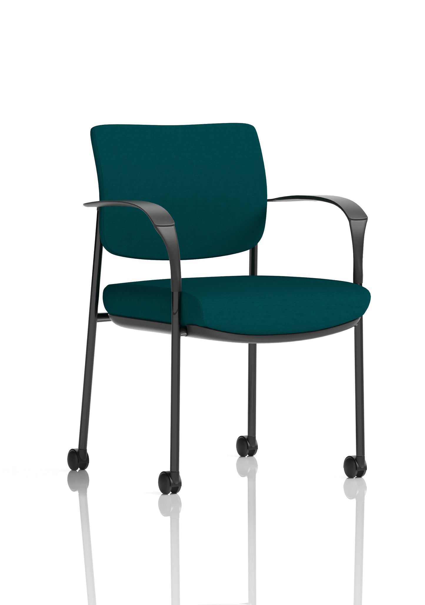Brunswick Deluxe Medium Back Visitor Office Chair with Arms with Castors (Part 1)