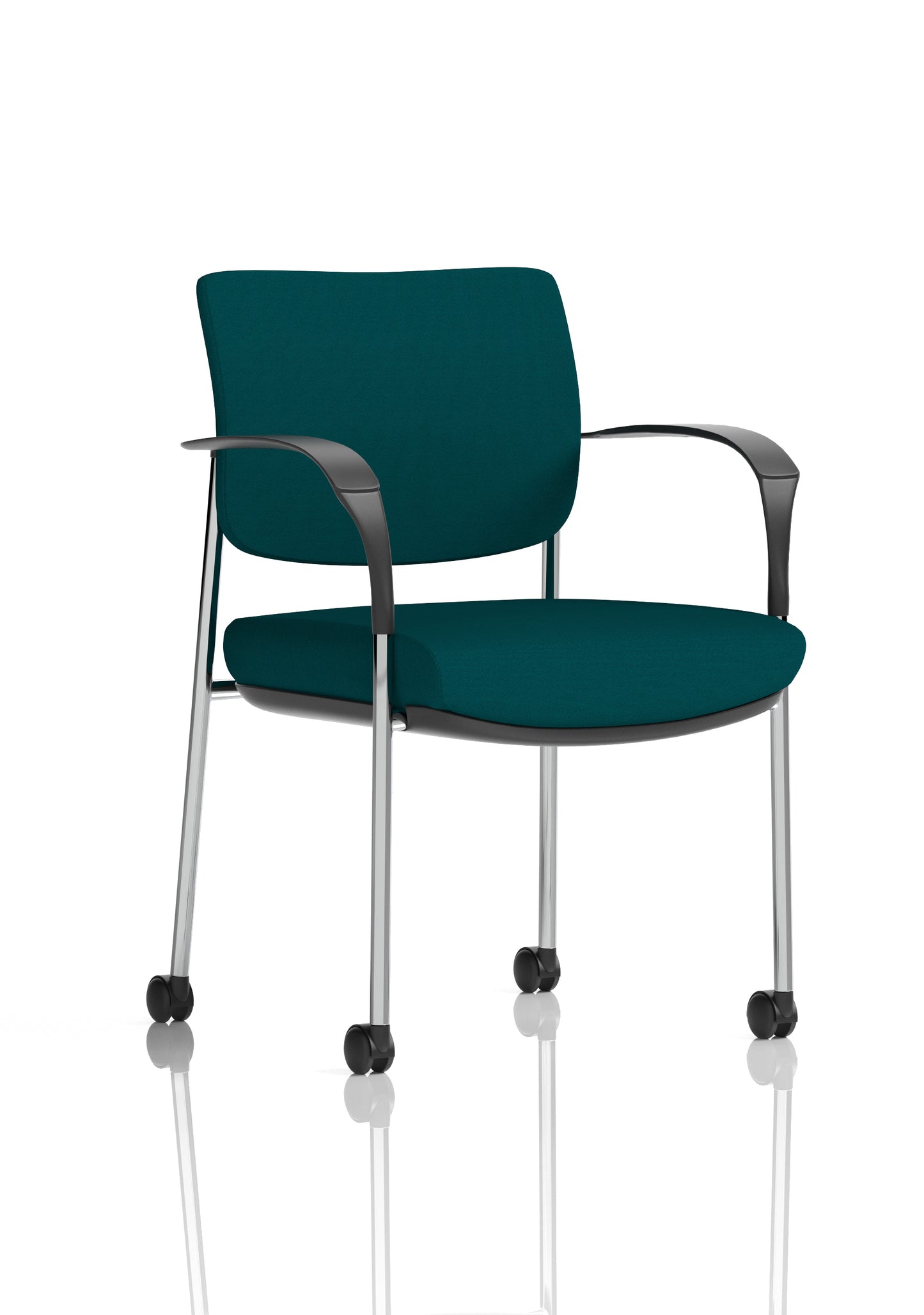 Brunswick Deluxe Medium Back Visitor Office Chair with Arms with Castors (Part 1)