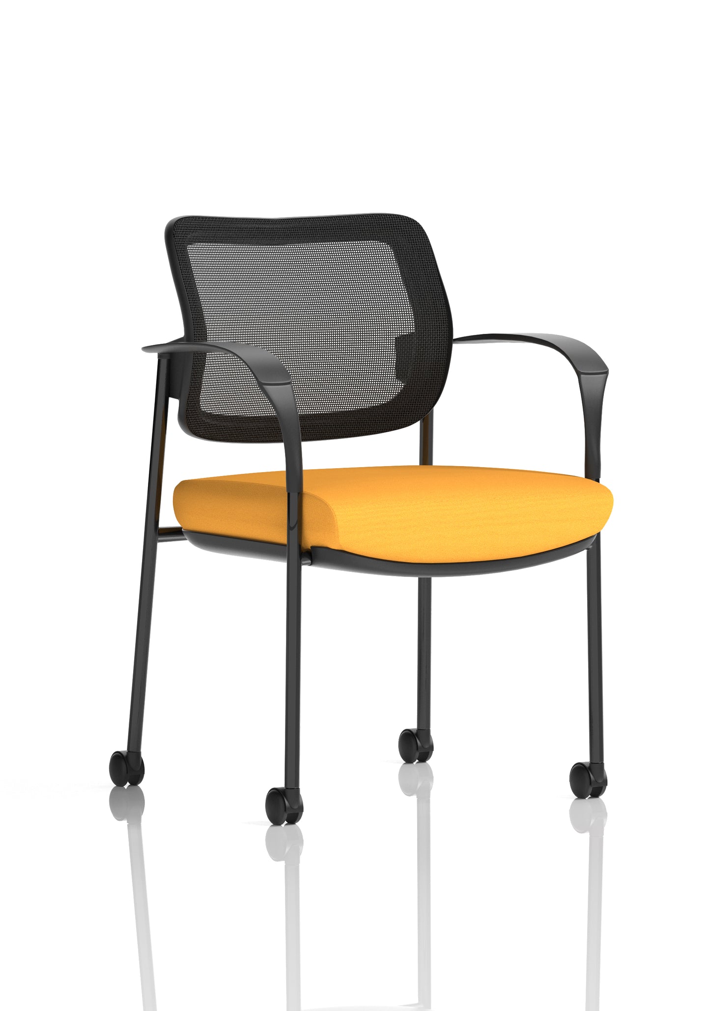 Brunswick Deluxe Medium Back Visitor Office Chair with Arms with Castors (Part 1)