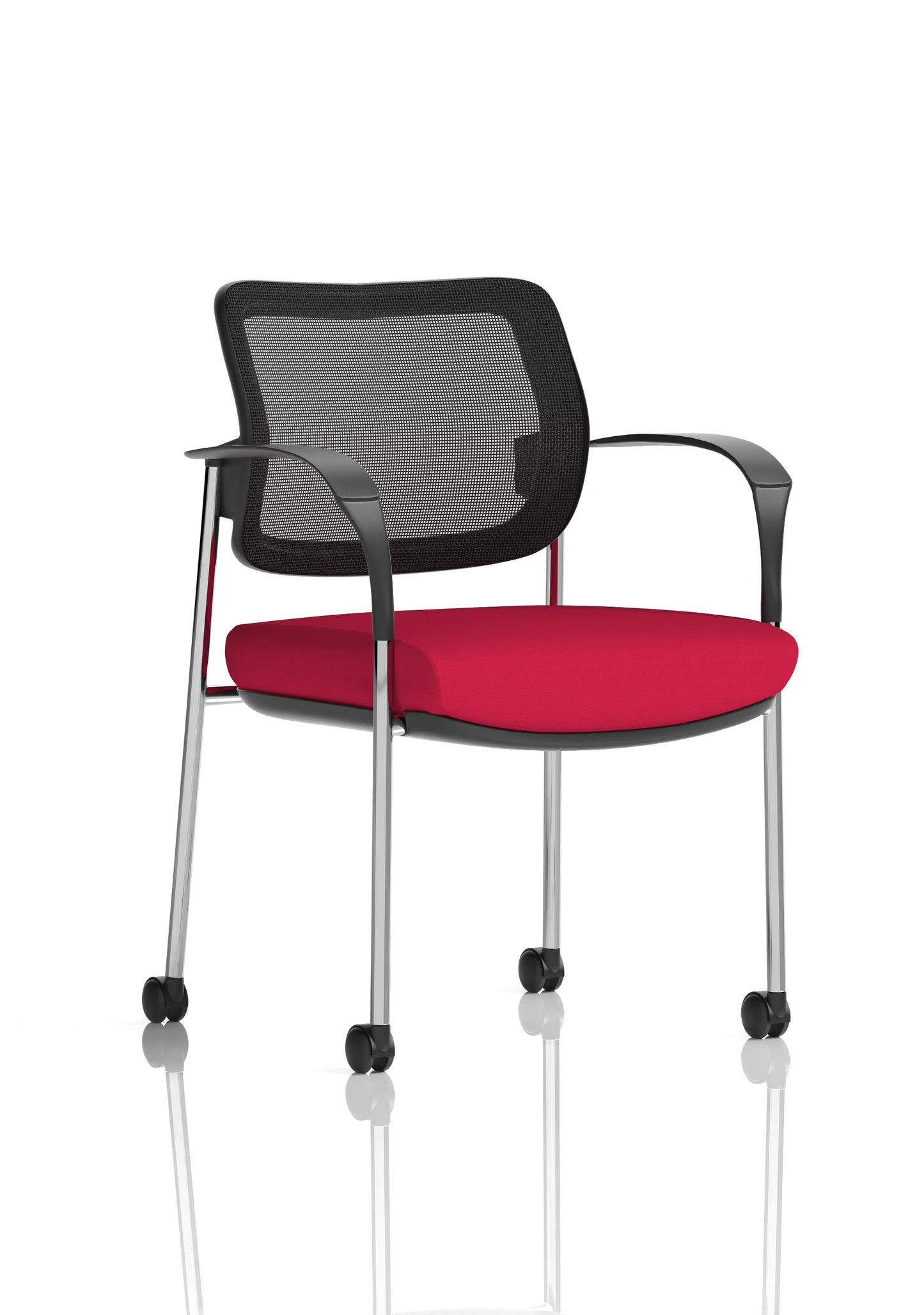 Brunswick Deluxe Medium Back Visitor Office Chair with Arms with Castors (Part 1)