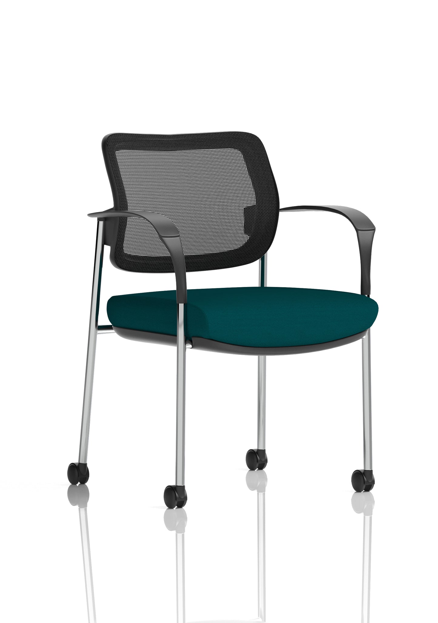 Brunswick Deluxe Medium Back Visitor Office Chair with Arms with Castors (Part 1)