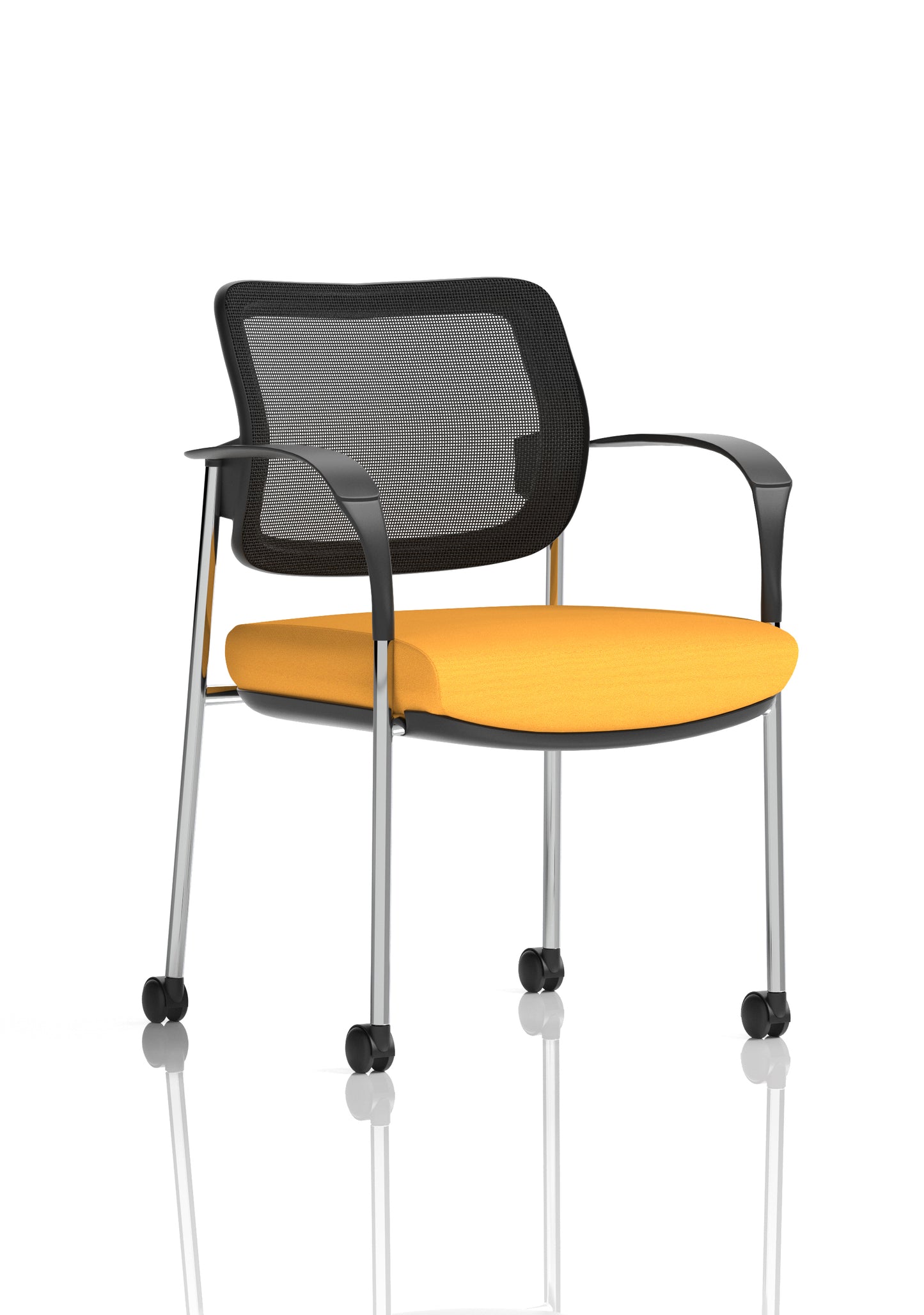 Brunswick Deluxe Medium Back Visitor Office Chair with Arms with Castors (Part 1)