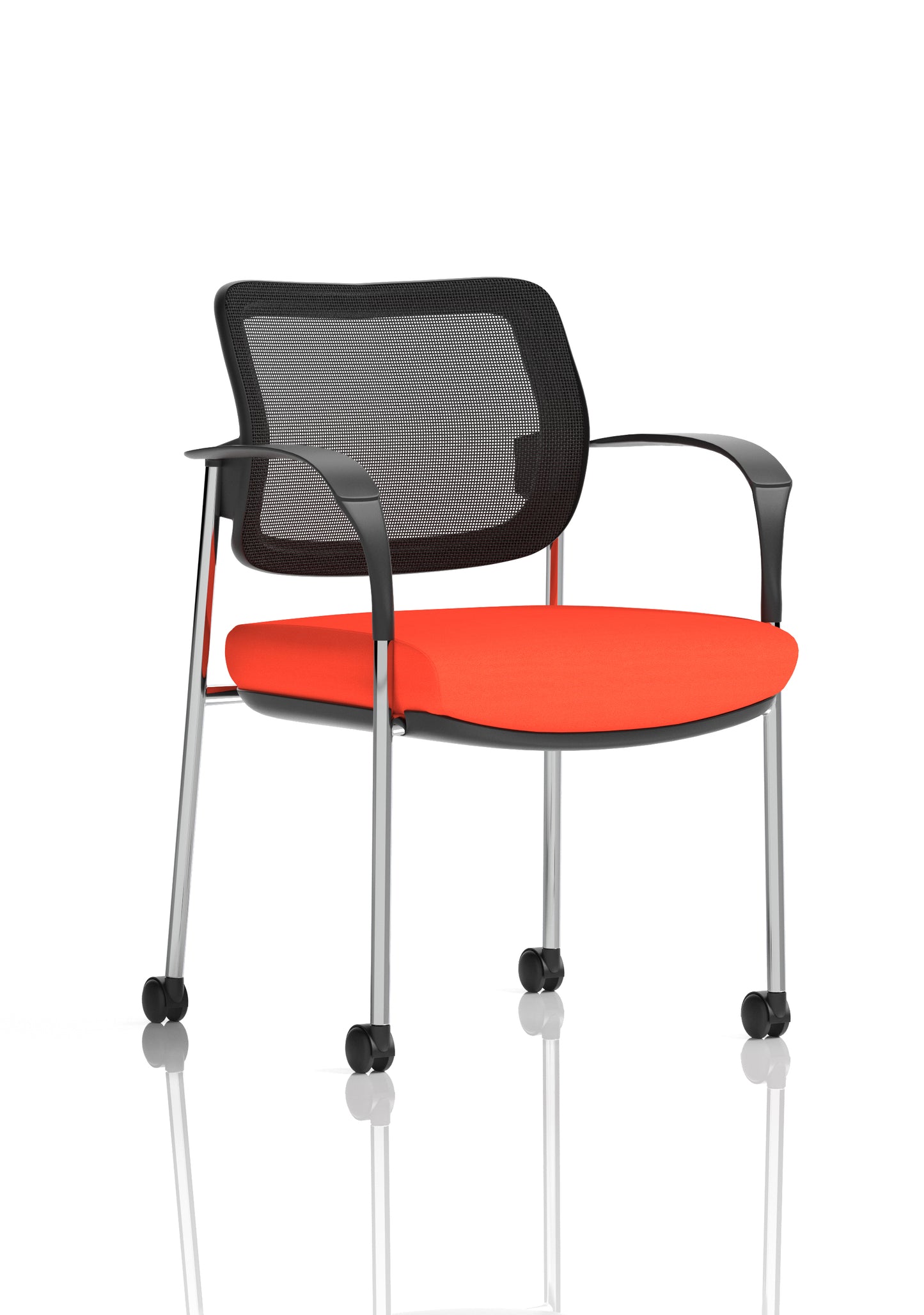 Brunswick Deluxe Medium Back Visitor Office Chair with Arms with Castors (Part 1)