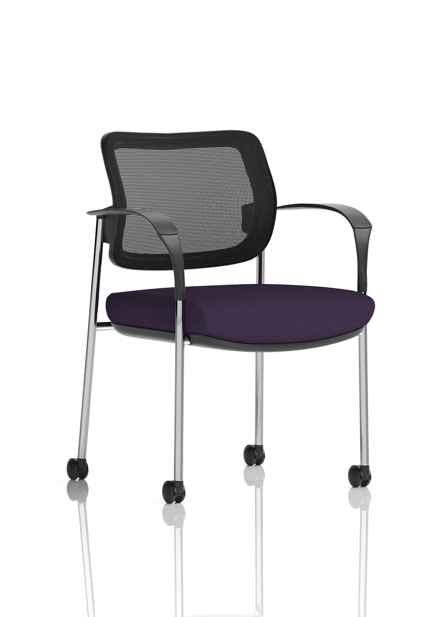 Brunswick Deluxe Medium Back Visitor Office Chair with Arms with Castors (Part 1)