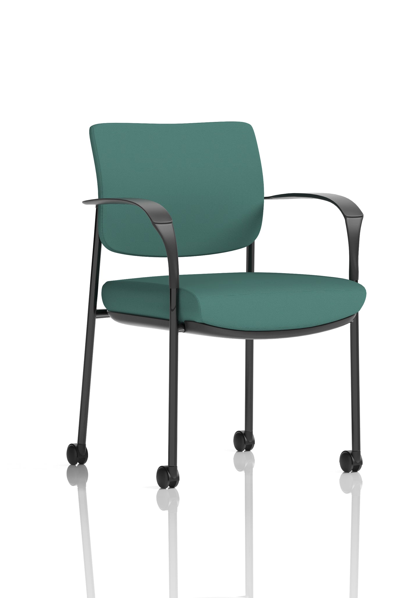 Brunswick Deluxe Medium Back Visitor Office Chair with Arms with Castors (Part 1)