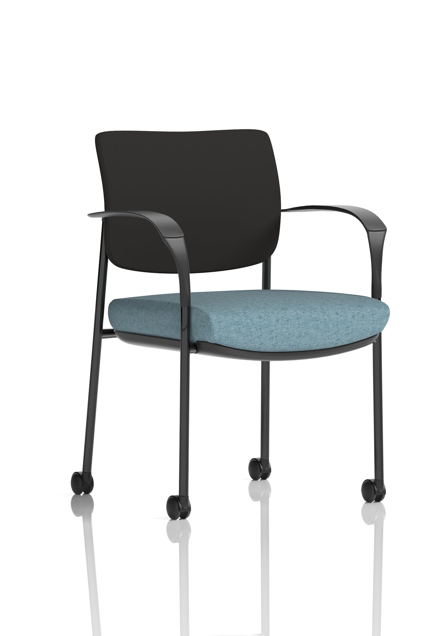 Brunswick Deluxe Medium Back Visitor Office Chair with Arms with Castors (Part 1)