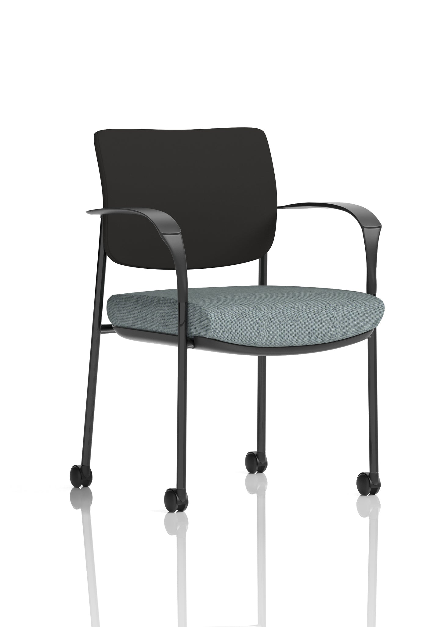 Brunswick Deluxe Medium Back Visitor Office Chair with Arms with Castors (Part 1)