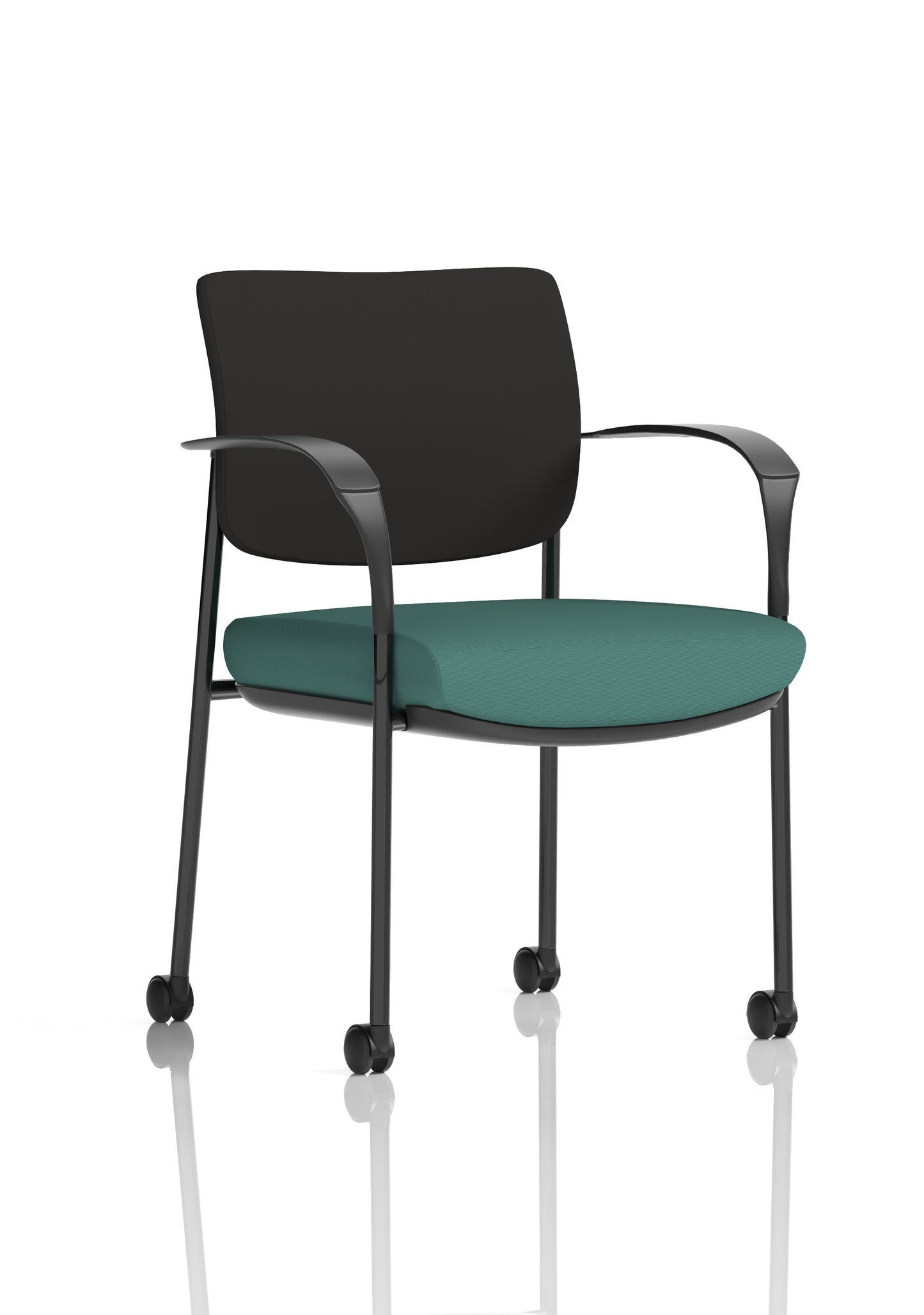 Brunswick Deluxe Medium Back Visitor Office Chair with Arms with Castors (Part 1)