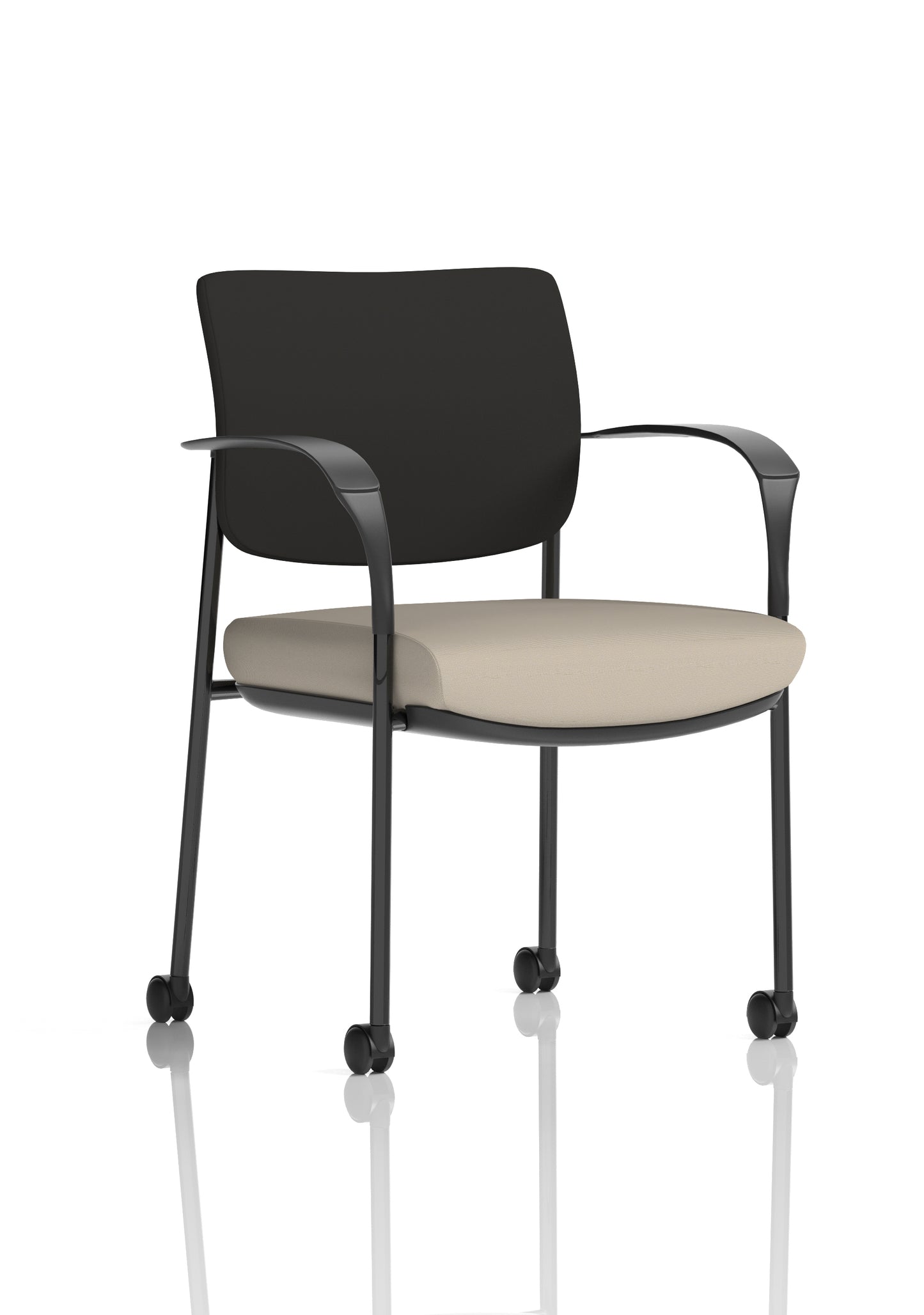 Brunswick Deluxe Medium Back Visitor Office Chair with Arms with Castors (Part 1)