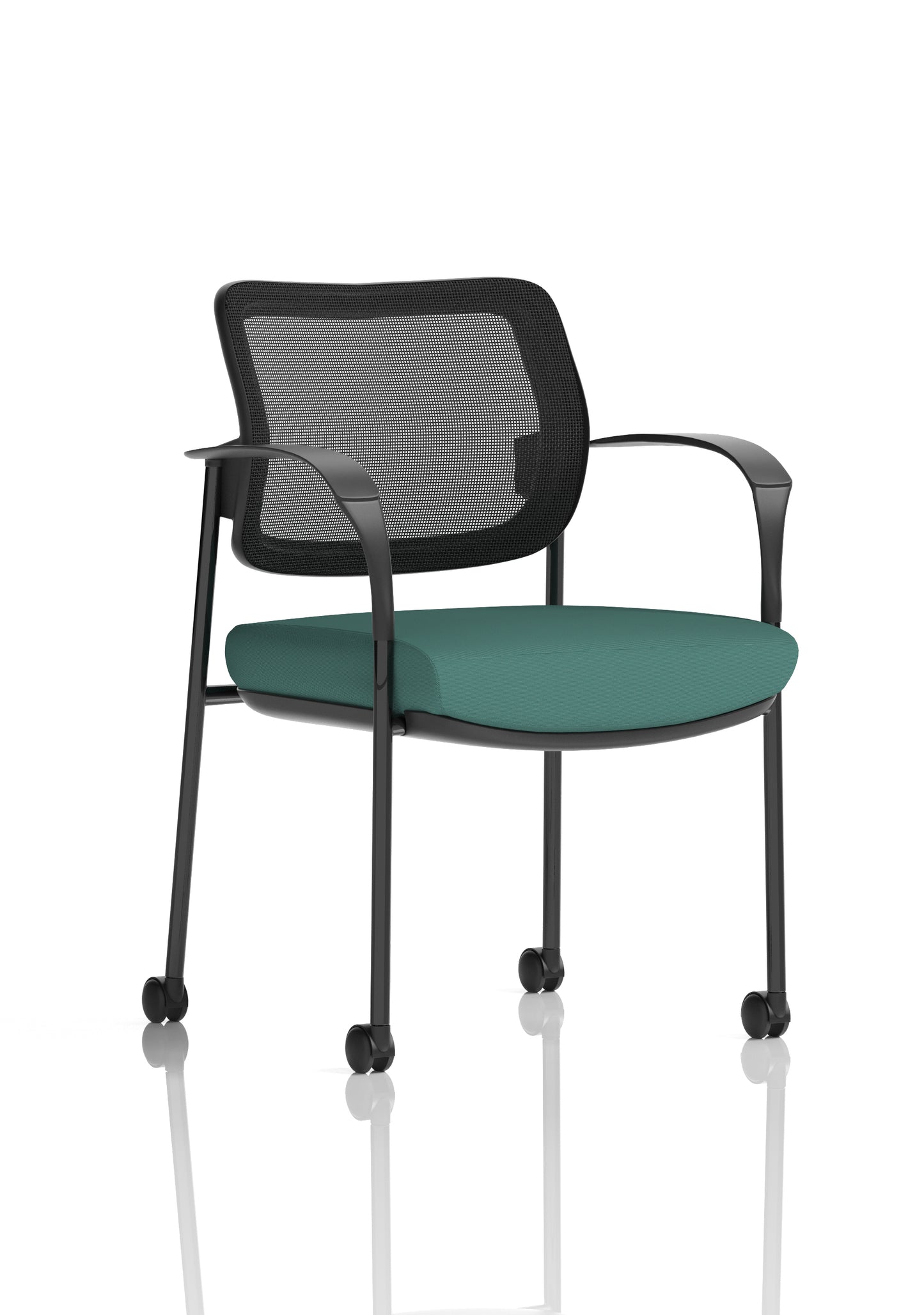 Brunswick Deluxe Medium Back Visitor Office Chair with Arms with Castors (Part 1)