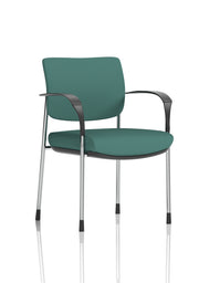 Brunswick Deluxe Medium Back Stacking Visitor Office Chair with Arms (Part 2)
