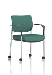 Brunswick Deluxe Medium Back Visitor Office Chair with Arms with Castors (Part 2)