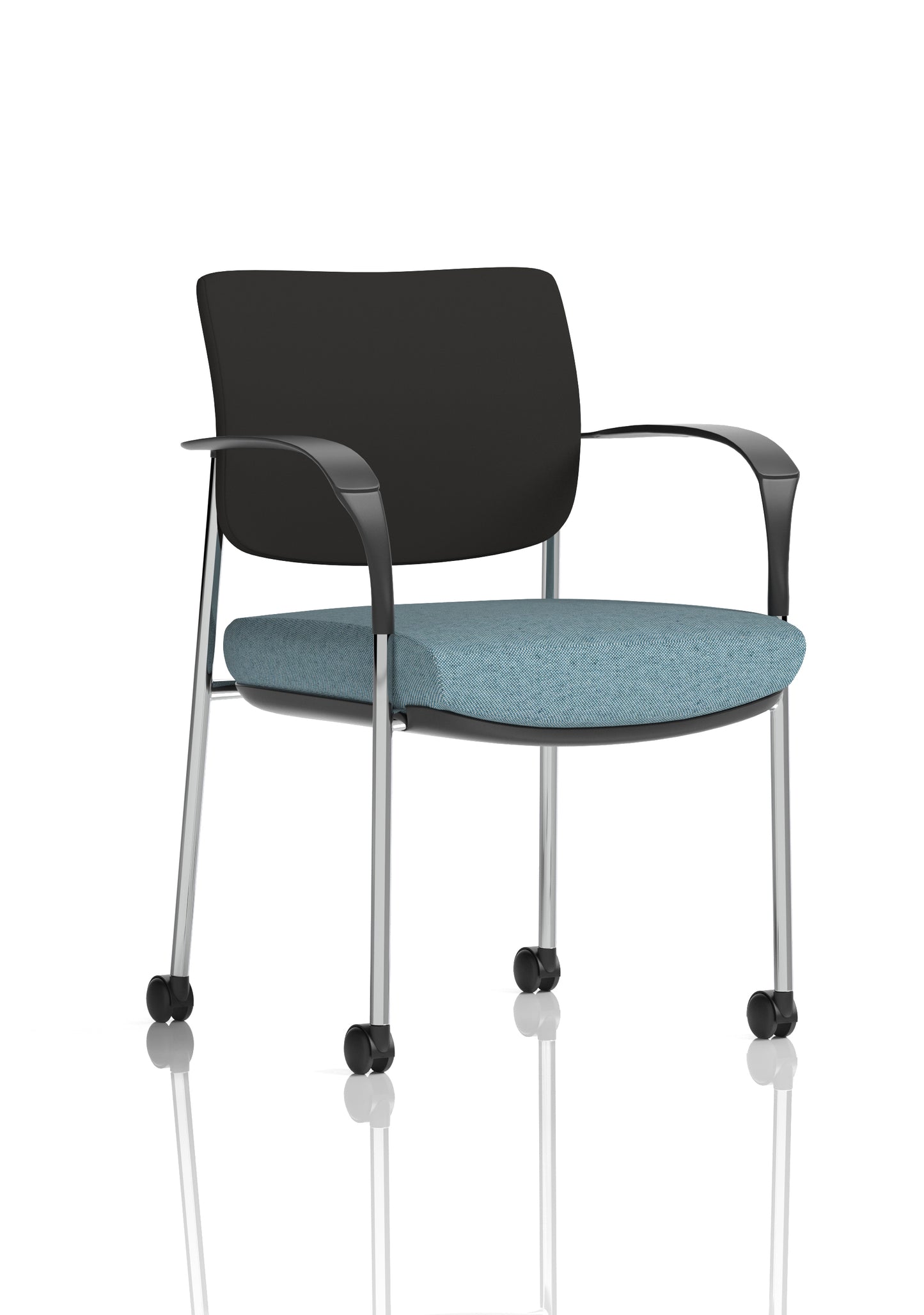 Brunswick Deluxe Medium Back Visitor Office Chair with Arms with Castors (Part 1)