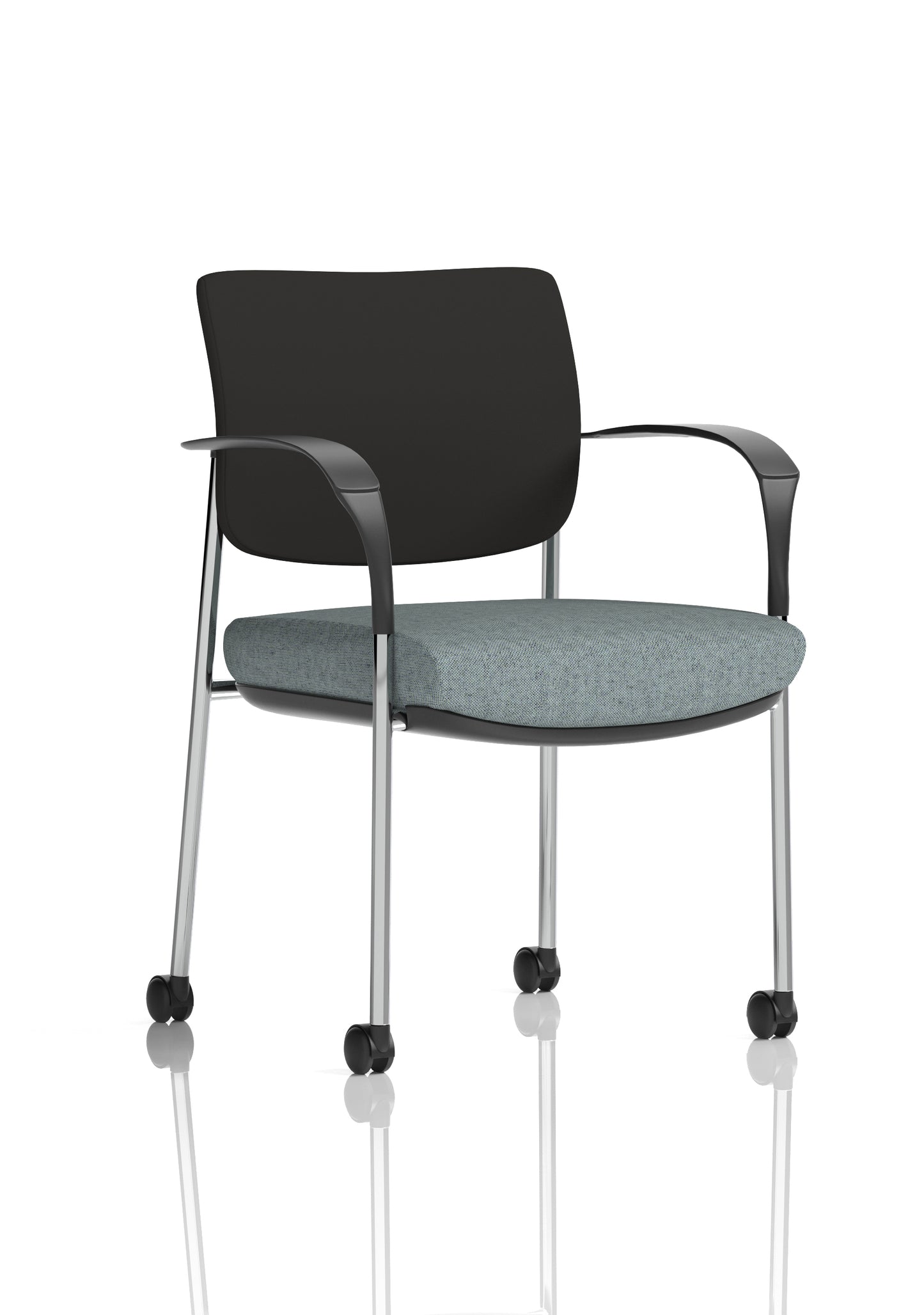 Brunswick Deluxe Medium Back Visitor Office Chair with Arms with Castors (Part 1)