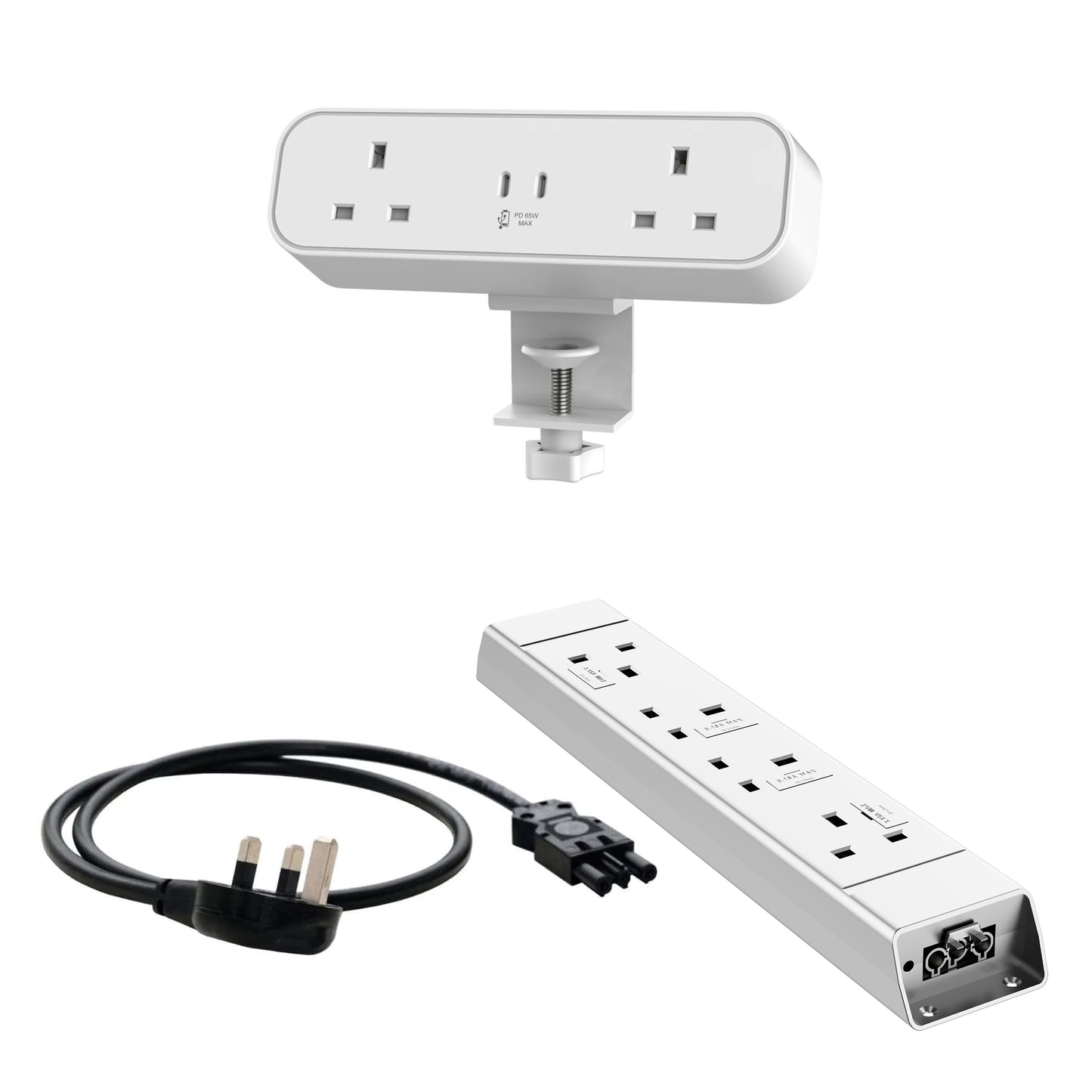 Malmo On Desk Power Bundle|White