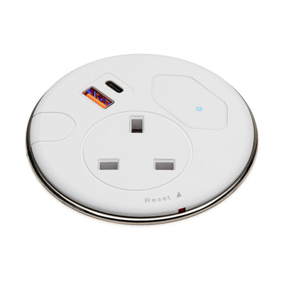 Malmo In Desk Grommet|White