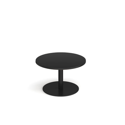 Monza circular coffee table with flat round base - MCC800-K-BK