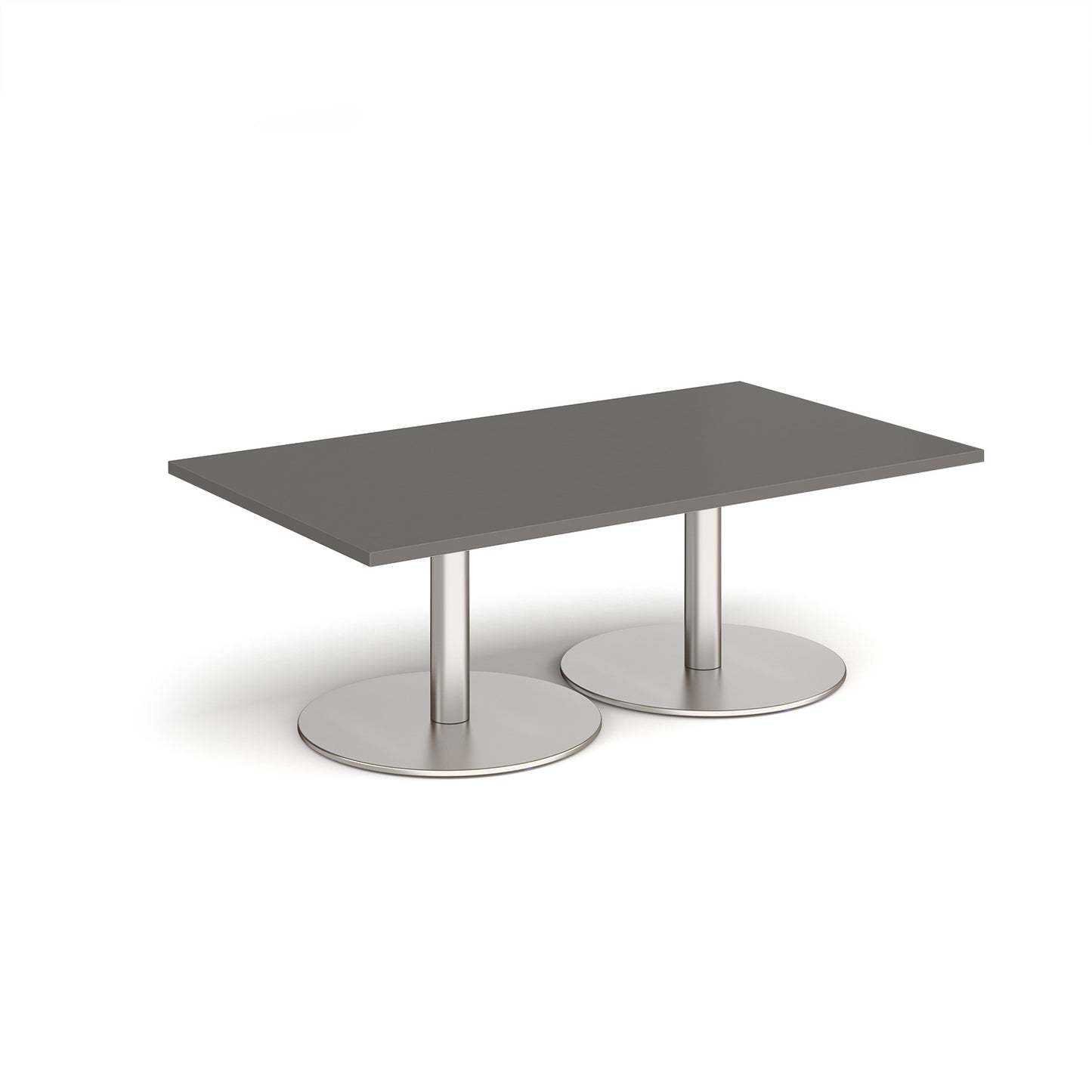 Monza rectangular coffee table with flat round bases - MCR1400-BS-OG
