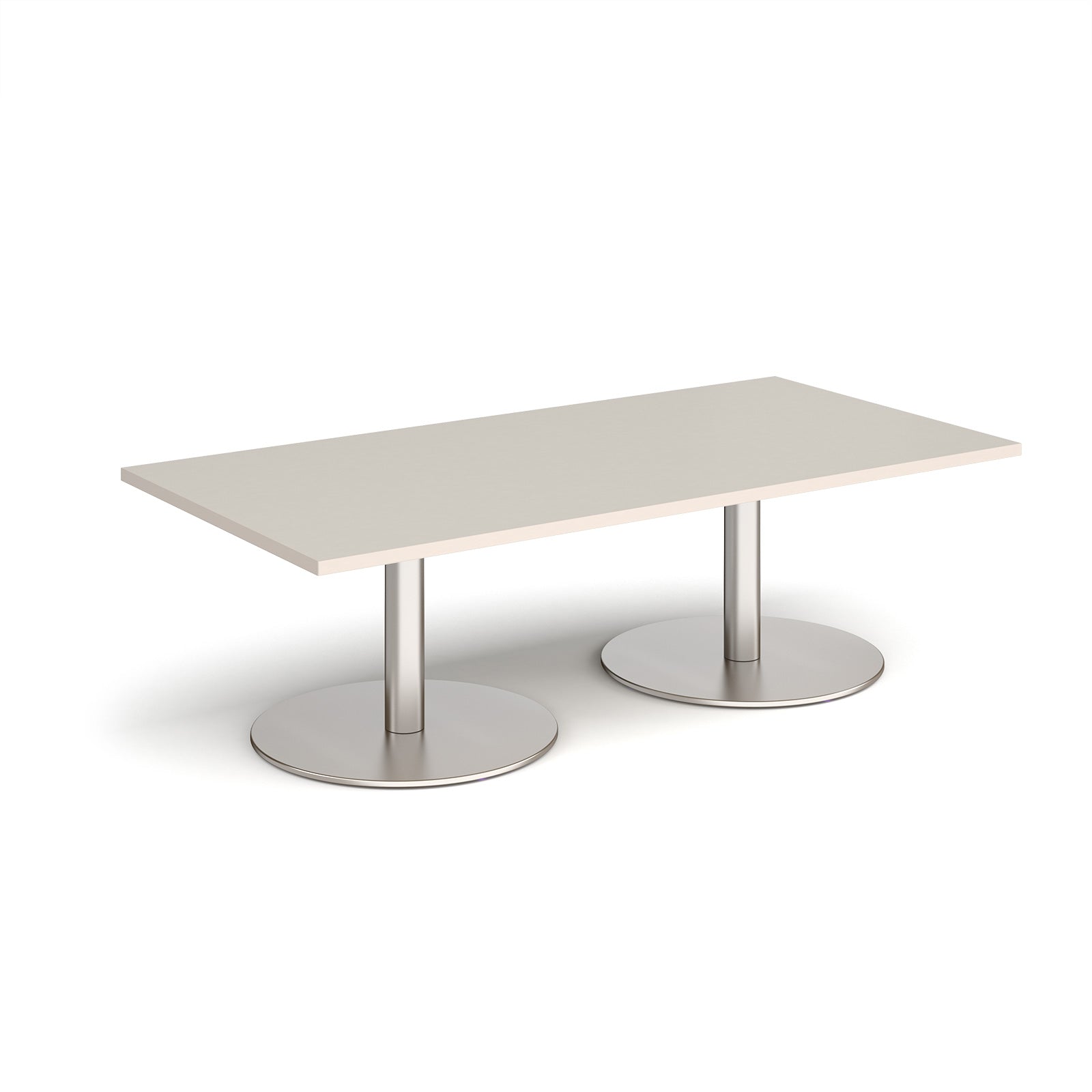Monza rectangular coffee table with flat round bases