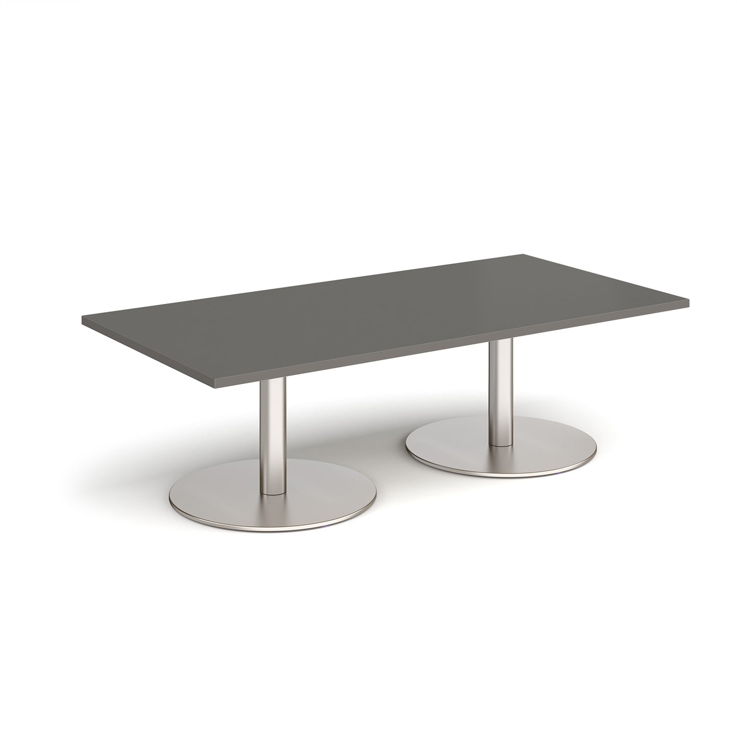 Monza rectangular coffee table with flat round bases - MCR1600-BS-OG
