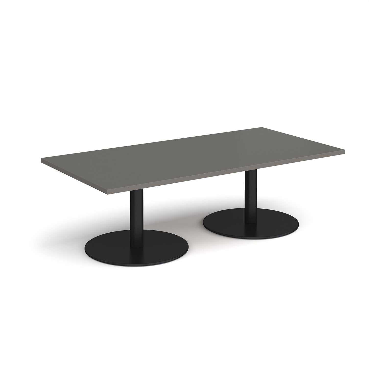 Monza rectangular coffee table with flat round bases - MCR1600-K-OG